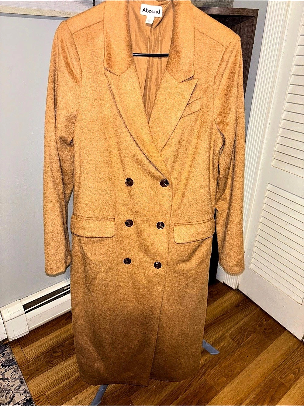 Abound Double-Breasted Coat in Brown Size Small Like New